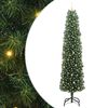 vidaXL Kunstkerstboom Groen 240 cm PVC en Staal en Kunststof
