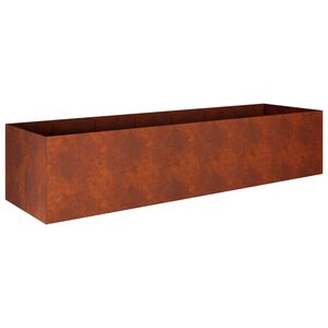 vidaXL Plantenbak Roestkleurig 280 x 80 x 60 cm weervast staal