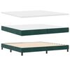vidaXL Boxspringbed met matras Donkergroen 200 x 200 cm Fluweel