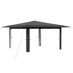 vidaXL Paviljoen zonder Zijwand 4 x 4 m Lichtgrijs en antracietkleurig