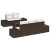 vidaXL Tuin Sofa Set Bruin poly rattan