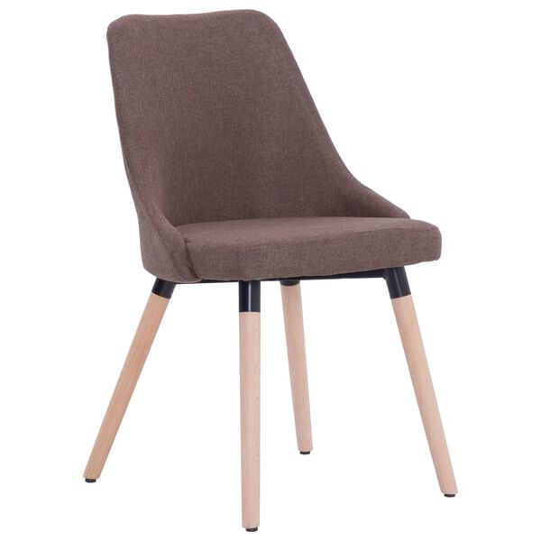 vidaXL Eetkamerstoelen 2 st stof bruin