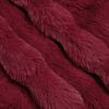 vidaXL Neppels Konijnenbont Deken Bordeaux Rood 220 x 240 cm Polyester