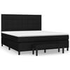 vidaXL Boxspring met matras stof zwart 180x200 cm