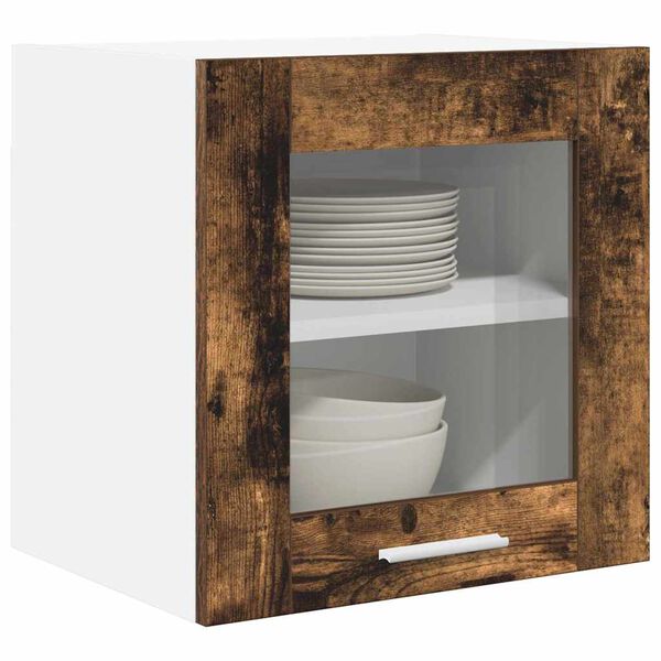 vidaXL Hangkast met opslag Gerookt eiken 40 x 31 x 40 cm Bewerkt hout