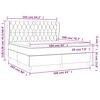 vidaXL Boxspring met matras stof donkerbruin 160x200 cm