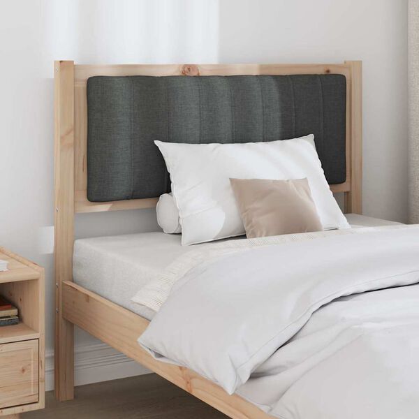 vidaXL Gestoffeerd hoofdbord Bruin 90 cm Massief grenenhout