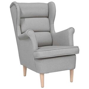 vidaXL Fauteuil 74x84x100 cm stof wolkengrijs