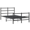 vidaXL Bedframe met hoofd- en voeteneinde&nbsp;metaal zwart 120x190 cm