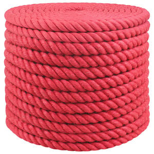 vidaXL Jute Touw Rood 100% Tossa jute