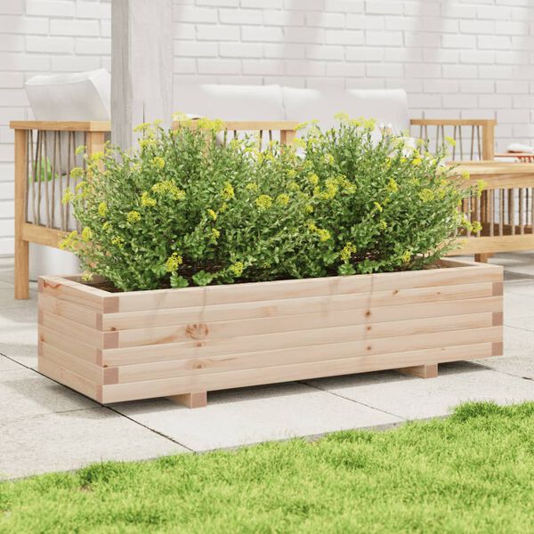 vidaXL Plantenbak 110x40x26,5 cm massief grenenhout