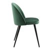 Venture Home Eetkamerstoelen 2 st Velvet fluweel zwart en groen