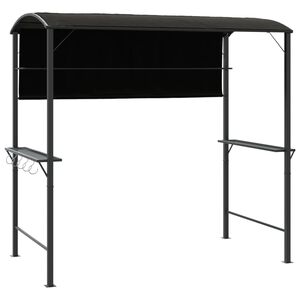 vidaXL Prieel met dak 220x110x200 cm antracietkleurig