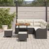 vidaXL Tuin Sofa Set 8 pcs Zwart poly rattan