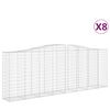 vidaXL Schanskorven 8 st gewelfd 400x50x140/160 cm ijzer