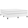 vidaXL Boxspring bed kunstleer wit 180x200 cm