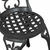 vidaXL Tuin Bistro Set 3 pcs Zwart Aluminium