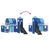 vidaXL Loftbed voor Kids Wit en Blauw 79,5 x 200 cm Metaal