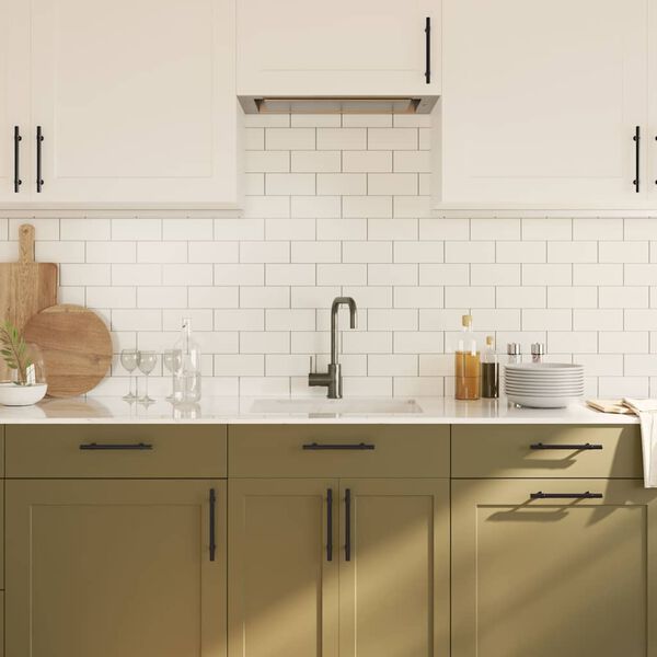 vidaXL Handvatten 10 st 128 mm roestvrij staal zwart