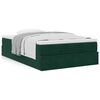 vidaXL Bed poef met matras 120x190 cm fluweel donkergroen