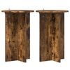 vidaXL Plantenstandaard 2 st Gerookt eiken &Oslash;40 x 60 cm Bewerkt hout