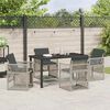 vidaXL Tuin eettafelset 5 pcs Lichtgrijs poly rattan