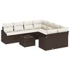 vidaXL Bankstel 9 st Bruin en Cr&egrave;me poly rattan