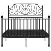 vidaXL Bedframe metaal zwart 120x200 cm