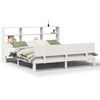 vidaXL Bed met boekenkast zonder matras grenenhout wit 180x200 cm