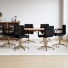 vidaXL Eetkamerstoel draaibaar 6 st fluweel zwart