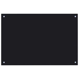 vidaXL Spatscherm keuken 90x60 cm gehard glas zwart
