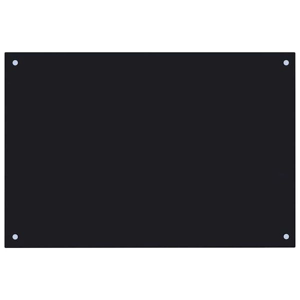 vidaXL Spatscherm keuken 90x60 cm gehard glas zwart