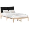 vidaXL Bedframe met Gevoerd Hoofdgedeelte Bruin 120 x 190 cm