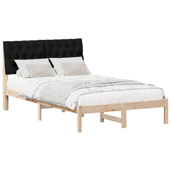 vidaXL Bedframe met Gevoerd Hoofdgedeelte Bruin 120 x 190 cm