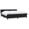 vidaXL Boxspring met matrassen fluweel zwart 180x210 cm