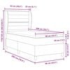 vidaXL Boxspring bed met matras Donkerbruin 90 x 200 cm Stof