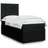 vidaXL Boxspring met matras stof zwart 90x200 cm