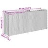 vidaXL Plantenbakken met 2 potten 2 st 90x20x40 cm poly rattan grijs