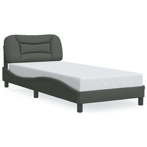 vidaXL Bedframe zonder matras "Hvar" 90x200 cm stof donkergrijs