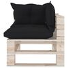 vidaXL 6-delige Loungeset met kussens pallet grenenhout