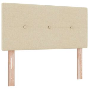 vidaXL LED Hoofdbord met LED-stripverlichting Cr&egrave;me 90 cm Stof