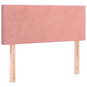 vidaXL Hoofdbord 100x5x78/88 cm fluweel roze