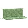 vidaXL Tuinbankkussens 2 st bladpatroon 120x50x7 cm stof