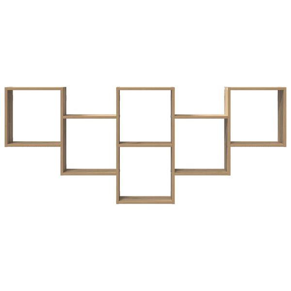 vidaXL Wandschap 159x18x66 cm bewerkt hout artisanaal eikenkleurig