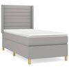 vidaXL Boxspring met matras stof lichtgrijs 100x200 cm