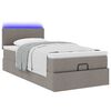 vidaXL Ottoman bed met matras en LED's 90x190cm stof taupe