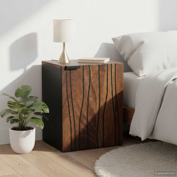 vidaXL Badkamertenk te kast met plank Walnotenhout 38 x 33,5 x 48 cm