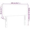 vidaXL Hoofdbord LED 100x5x78/88 cm stof zwart