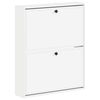 vidaXL Wandgemonteerde Schoenkast EDE 71 x 17 x 86 cm Bewerkt hout Wit