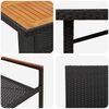 vidaXL Tuin eettafelset 9 pcs Zwart poly rattan